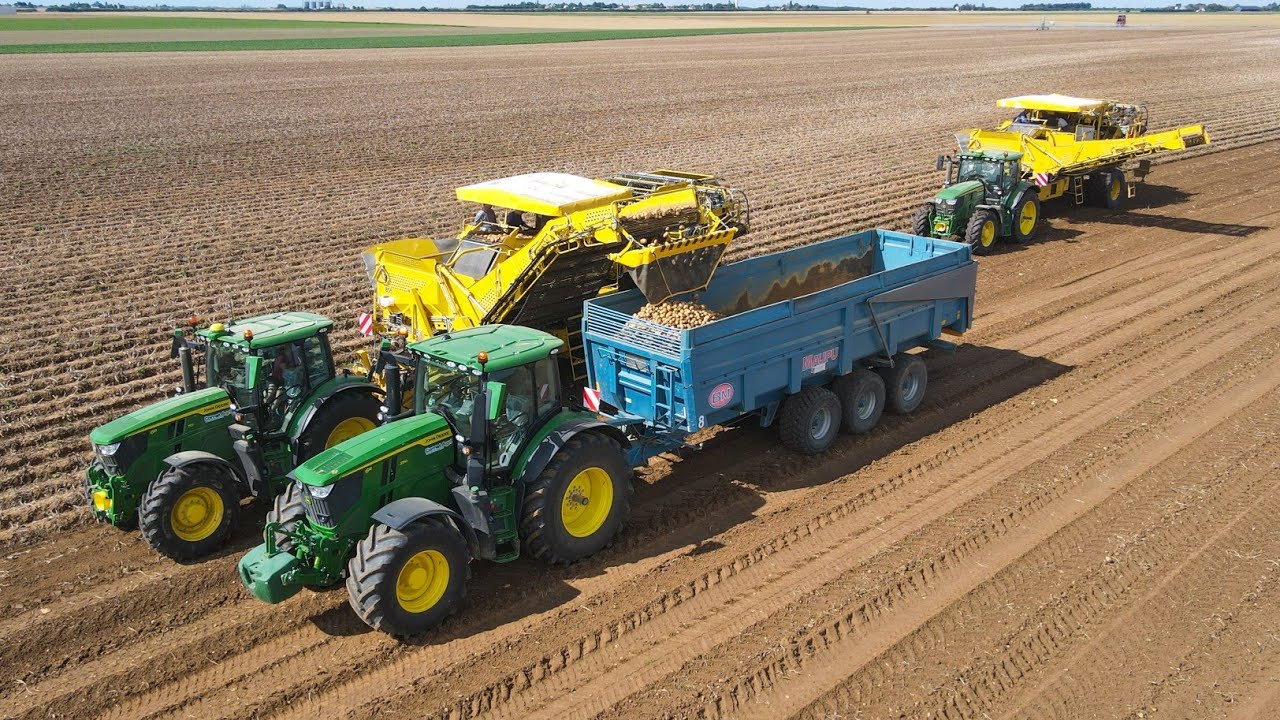 🥔 2 JOURS AU RAMASSAGE DE POMME DE TERRES 2K24 EN BEAUCE // 4 ARRACHEUSE & 7 TRACTEUR //