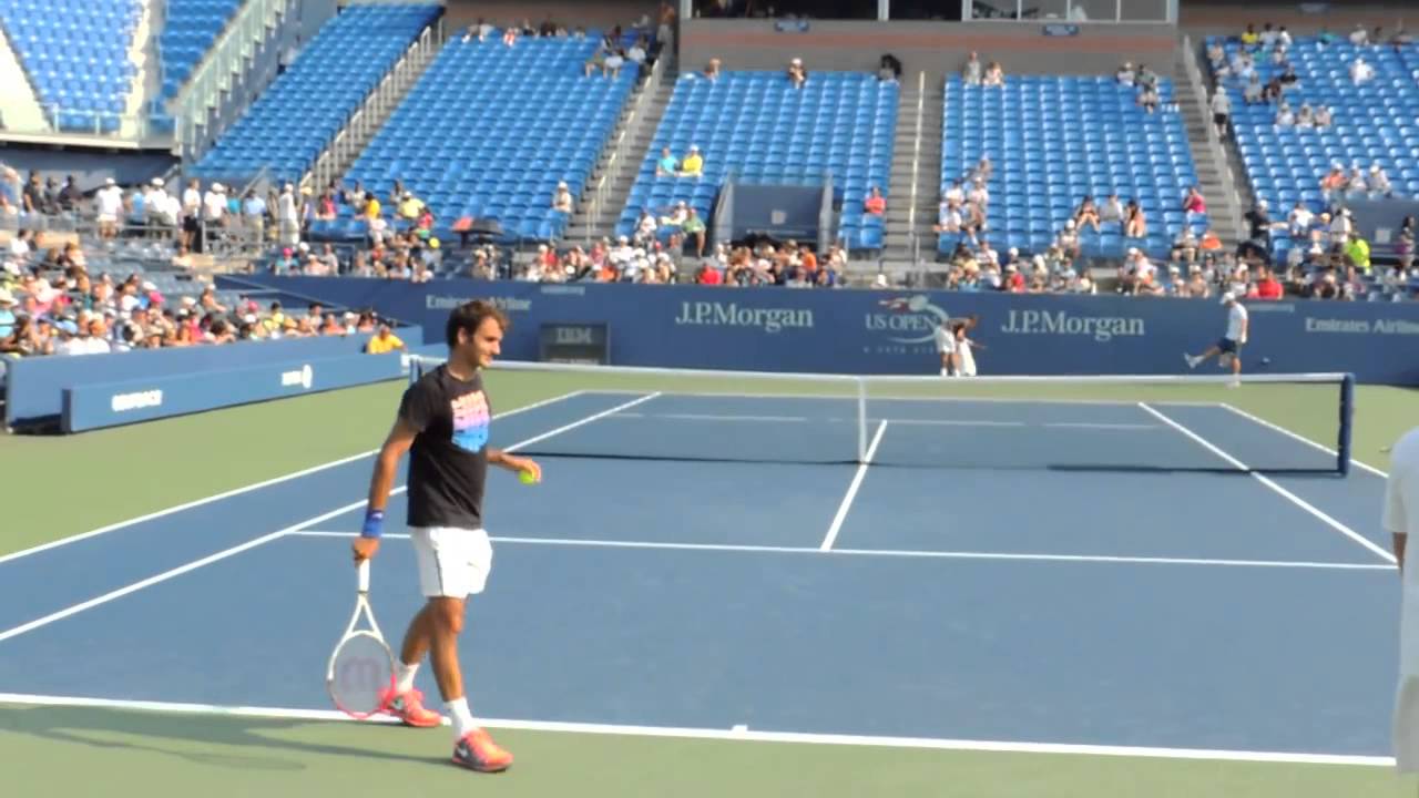 Roger Federer service practice