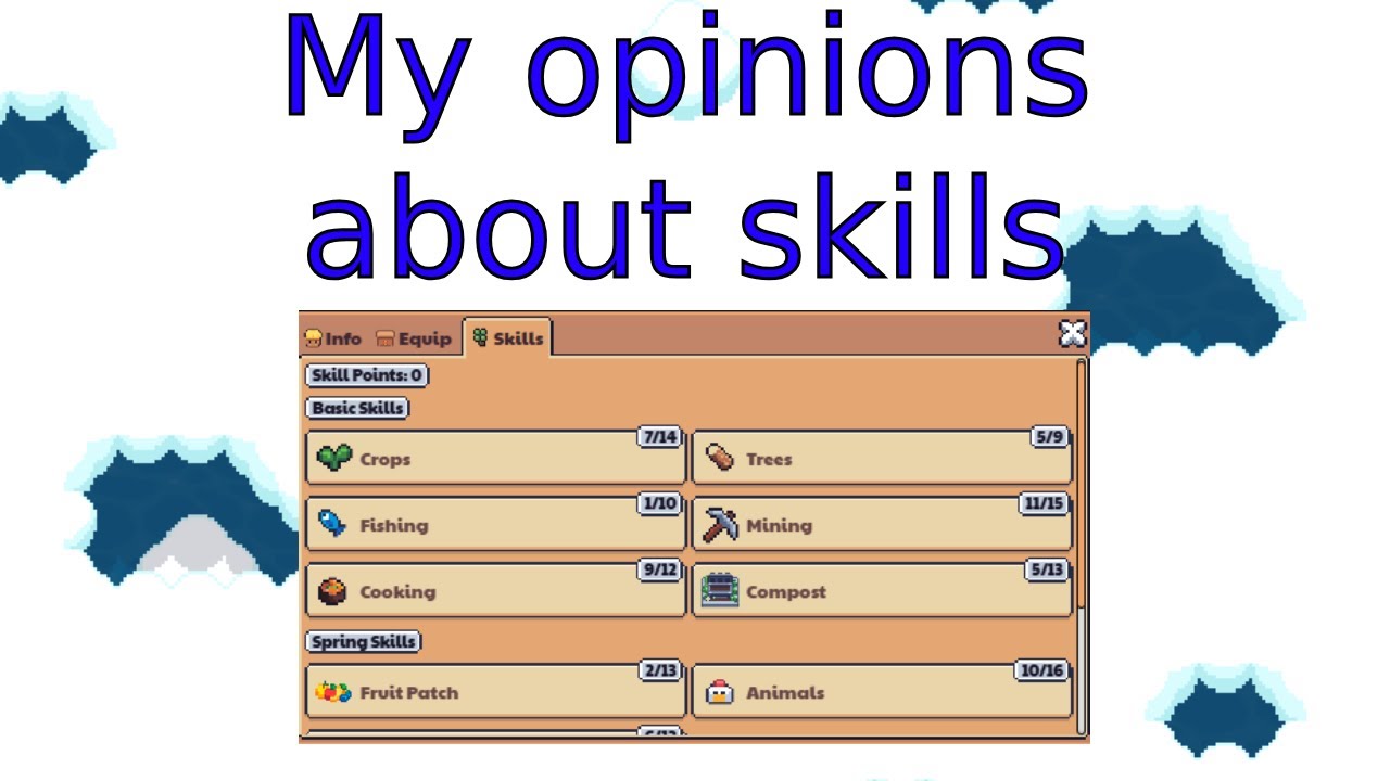 My opinion on the different skills in Sunflower Land