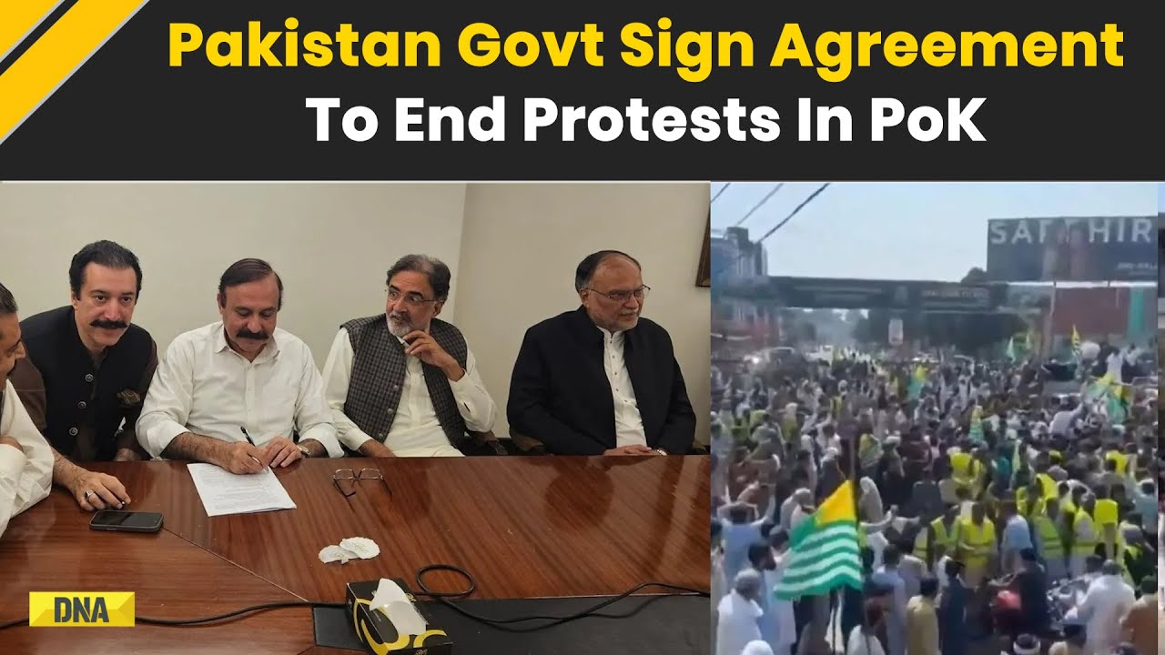 Pakistan News: Pakistan Govt, Protesters Sign Agreement To End Deadly PoK Protests | India Pakistan
