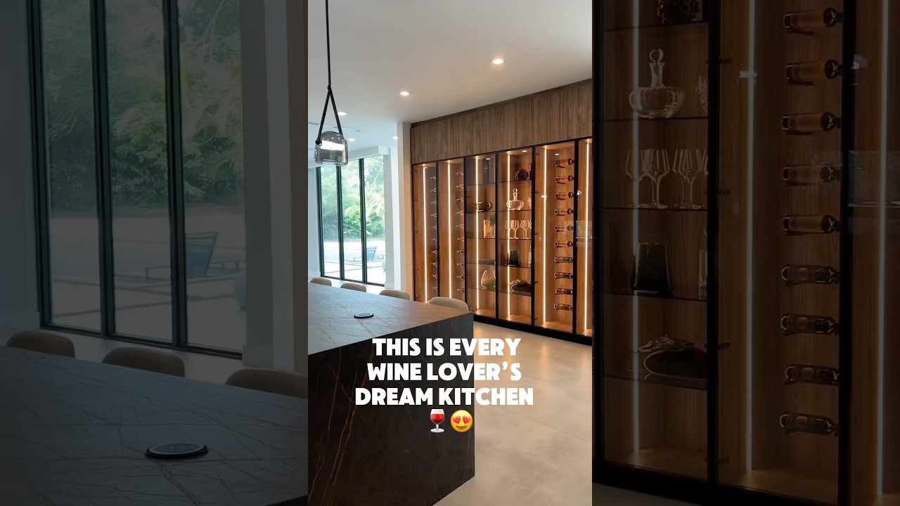 Ultimate Wine Cellar Luxury Miami Home #hometour #interiordesign #wine #luxuryinteriors #roominspo