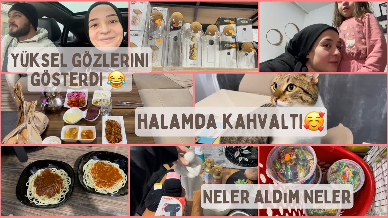 Halamda kahvaltı | yüksel gözlerini gösterdi | almanyaya gidiyoruz | züccaciye gezdik | neler aldım?