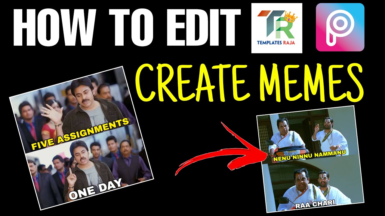 How To Create Memes In Telugu || How  To Edit Memes In Telugu || 2022