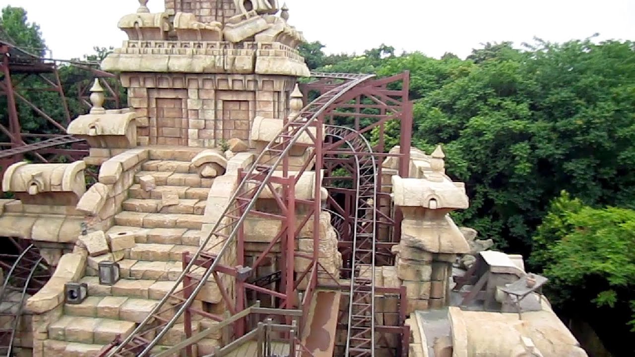 Indiana Jones et le Temple du Peril front seat on-ride HD POV Disneyland Park Paris