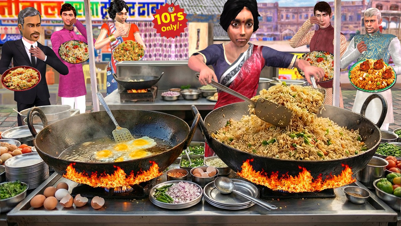 10 Rupees Egg Fried Rice Wali Street Food Hindi Kahaniya Moral Stories