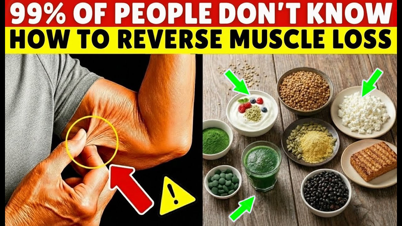 How To Reverse Muscle Loss After 60 Naturally – 9 Foods Beating Eggs | Anti-Aging Diet
