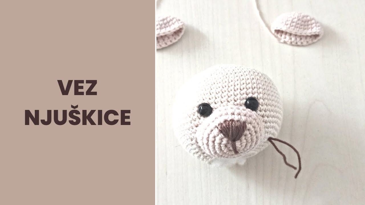 Vez na igračkama | Kako da izvezeš njuškicu na heklanim igračkama | amigurumi tehnika heklanja