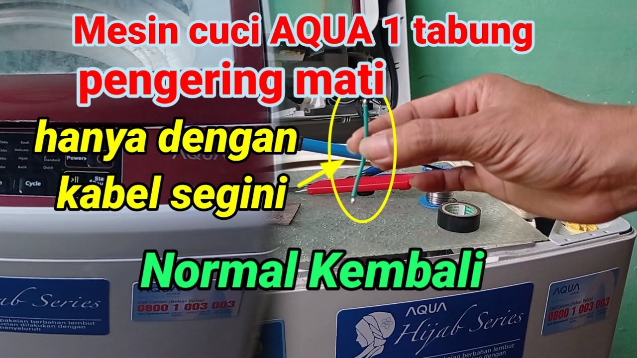 mesin cuci 1 tabung pengering mati tidak berputar || Ram R15