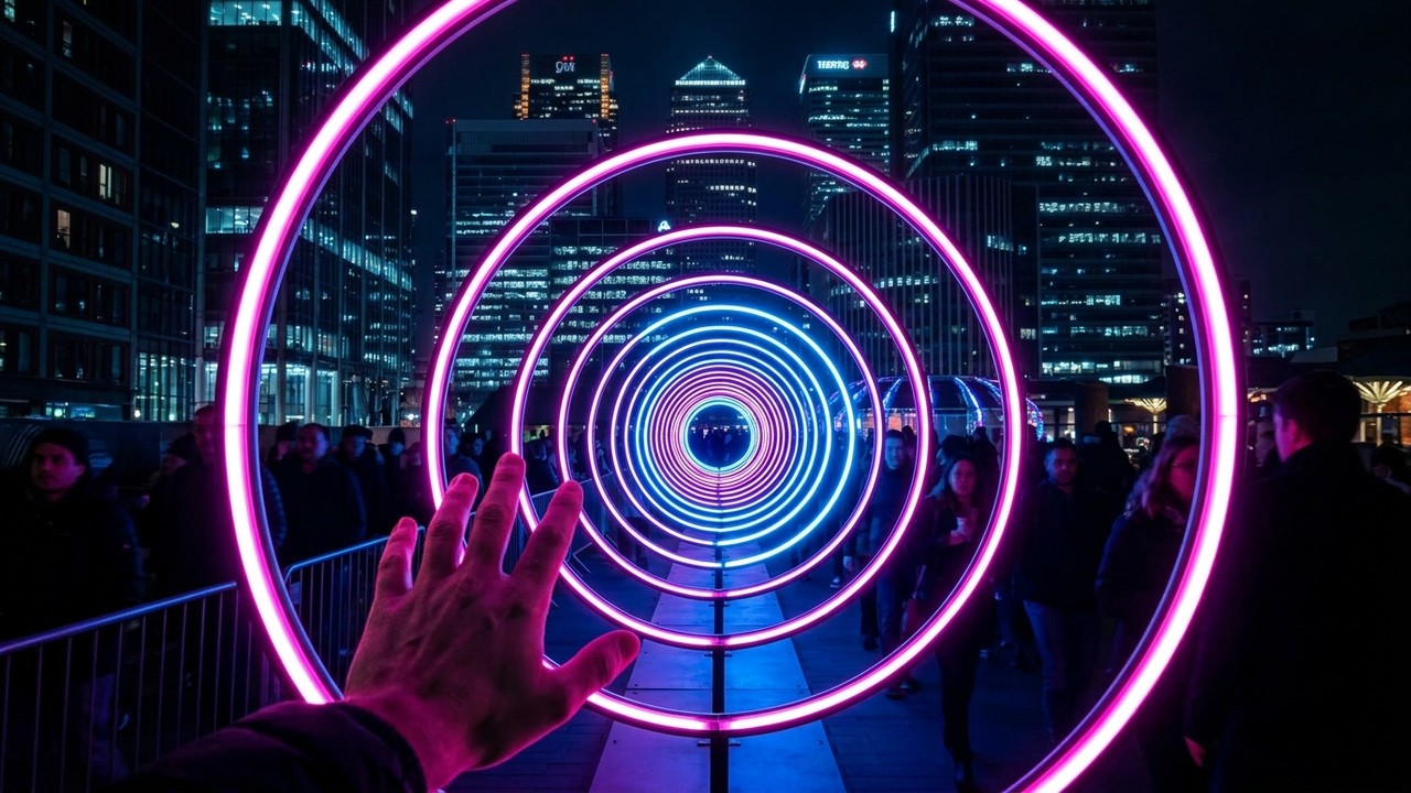 Winter Lights at Canary Wharf | Magical Night Walk in London (Part 4) ✨