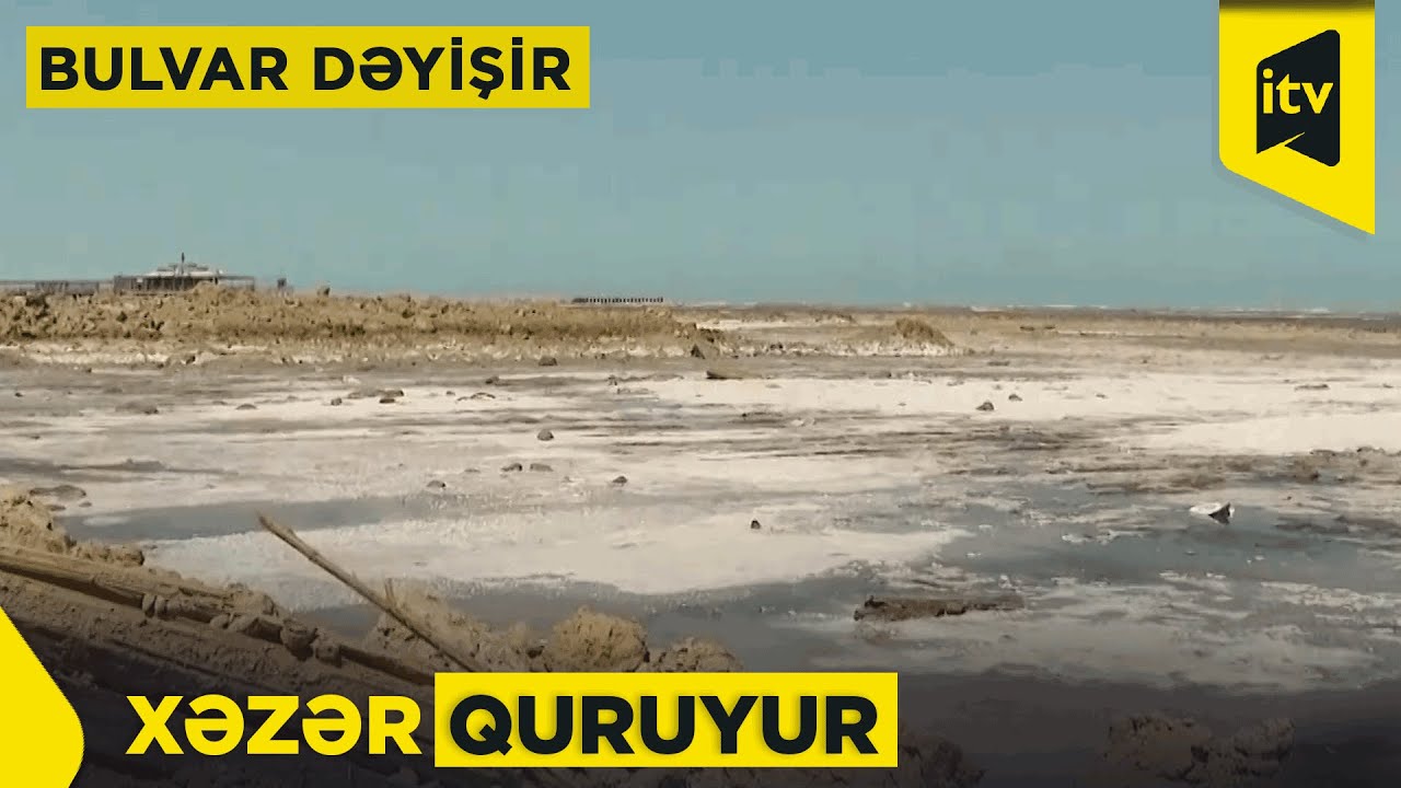 Xəzər dənizində suyun çəkilməsi Sumqayıt bulvarının simasını dəyişir