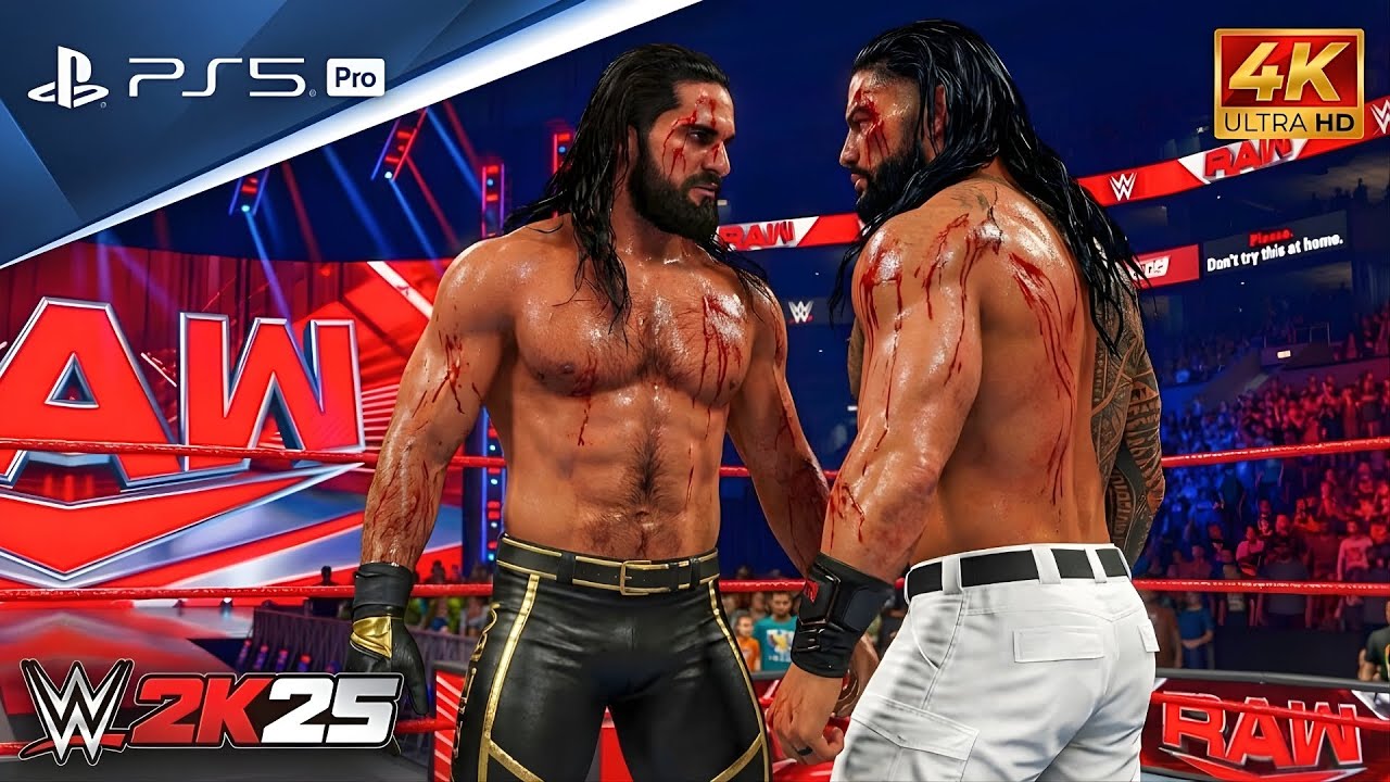WWE 2K25 - Roman Reigns vs Seth Rollins | No Holds Barred at Raw Showdown