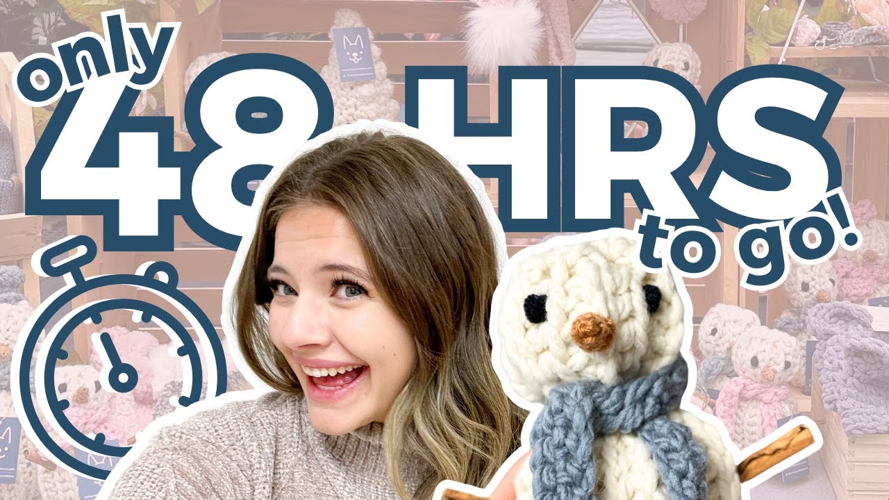 Market prepping for a craft show in just 2 DAYS!😳 Productive day in my crochet small business VLOG!🧶