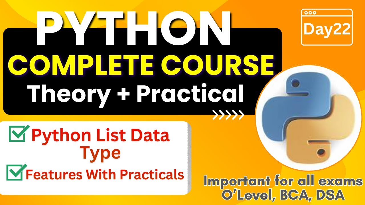 Python List Data Type | Features of List Data Type | Python Complete Course for Beginners - Day22