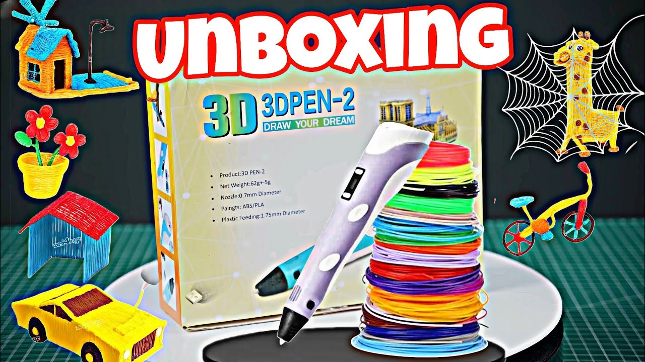 3D PEN-2 unboxing and review|| Best ever item I found online only for you 😍#unboxing 