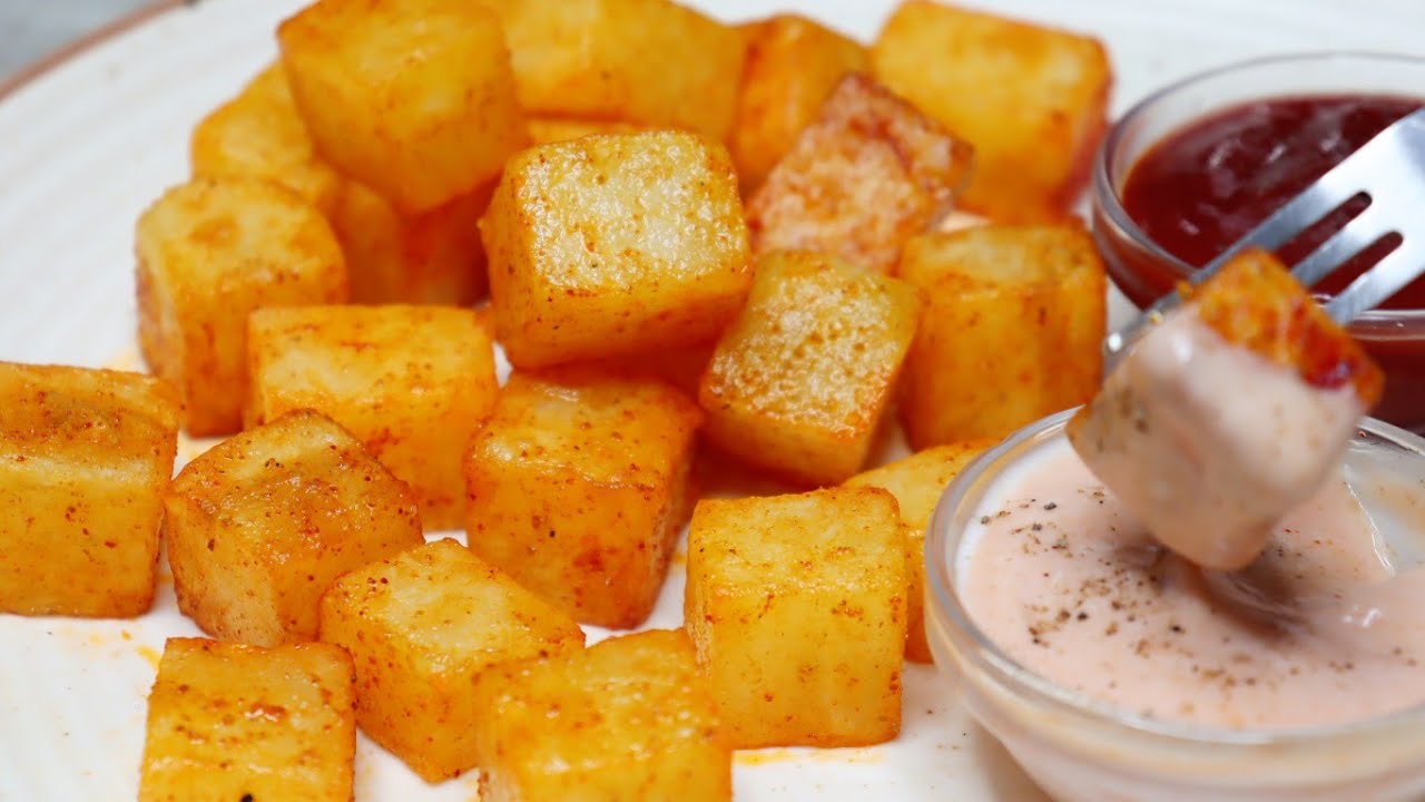Just 2 Ingredient Crispy Tasty Snacks | Crunchy Evening Snacks | Crispy Potato Cubes | Quick Snacks