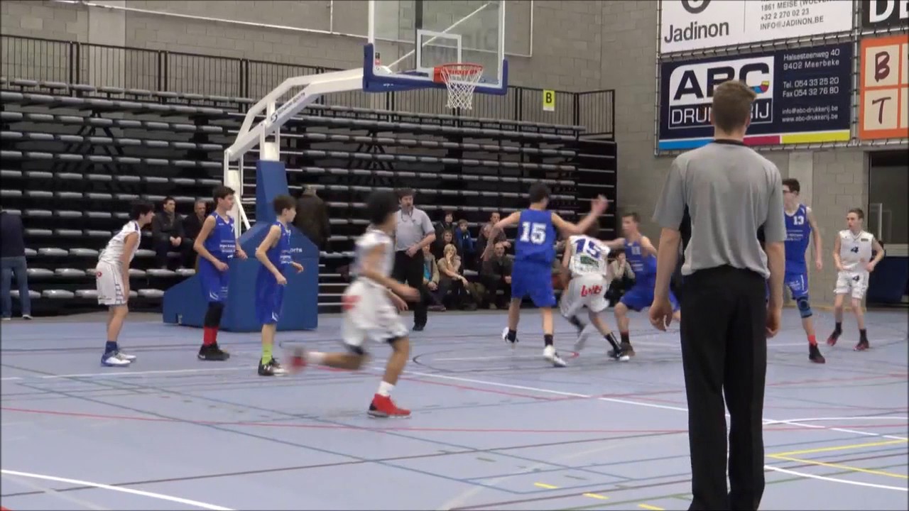 Basketbalwedstrijd Okapi Aalstar - Helios  Zottegem 2017 Pupillen