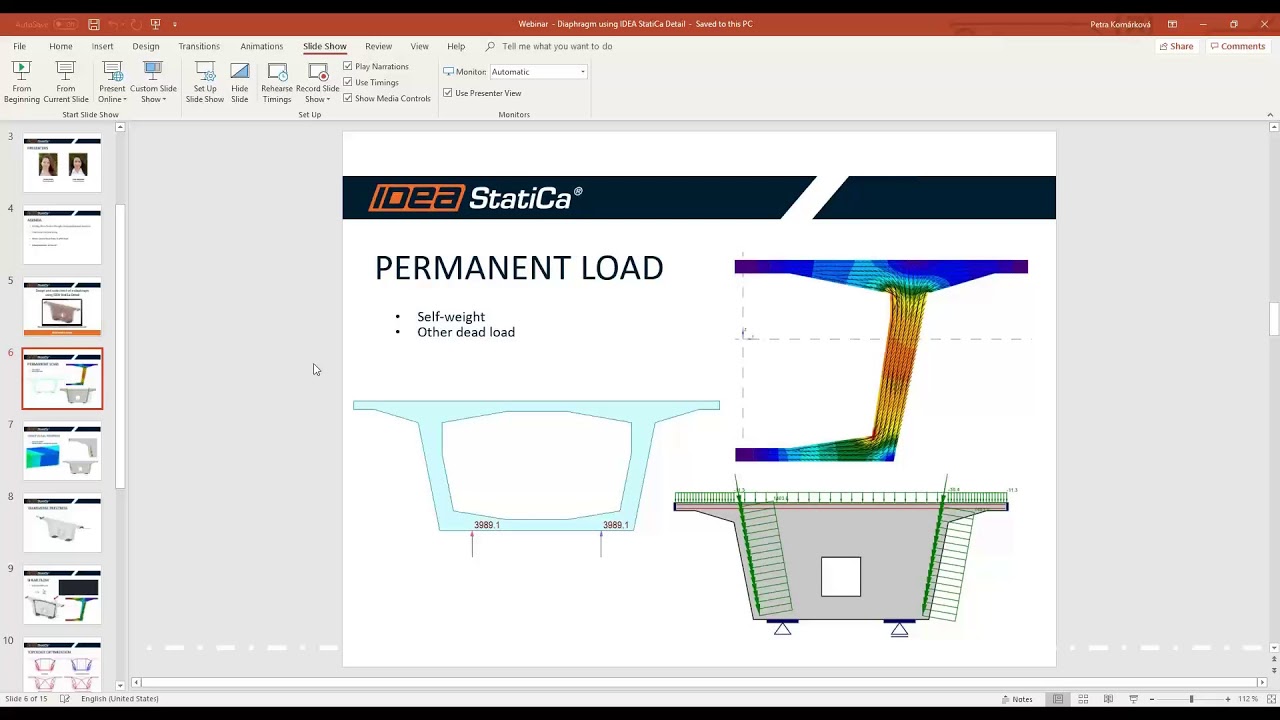 Design and code check of a diaphragm using IDEA StatiCa Detail