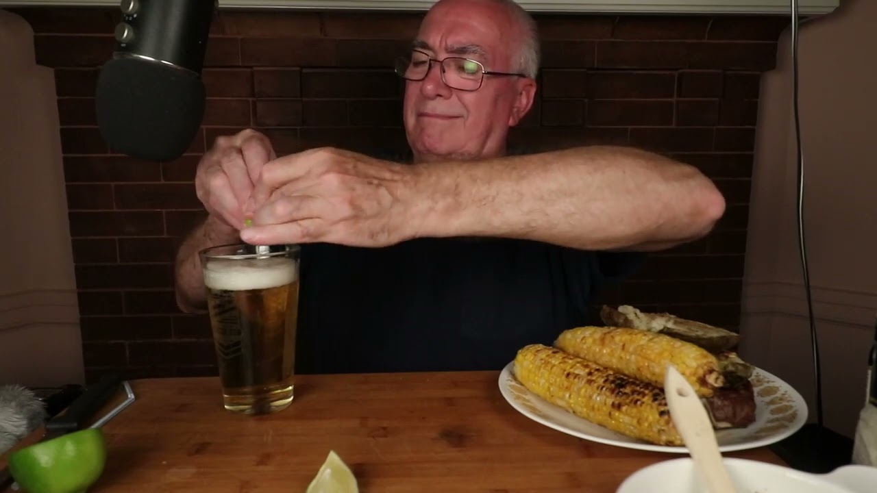 ASMR Grilled Steak and a Corona Mukbang