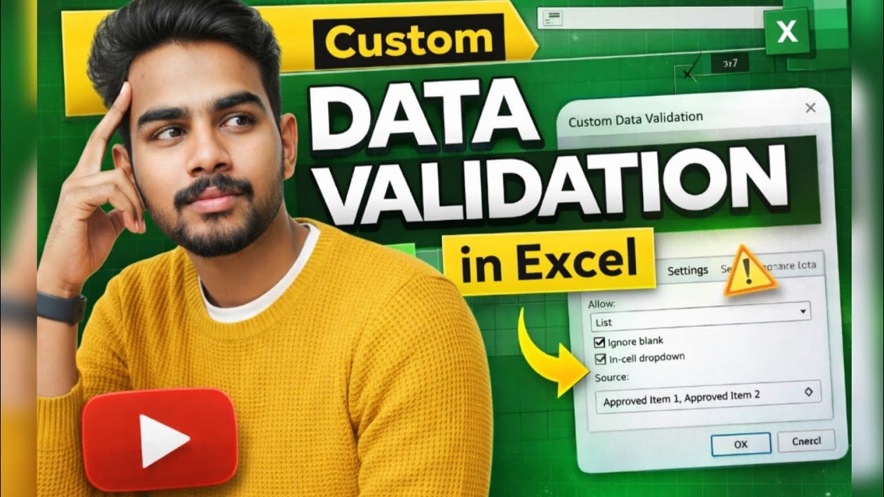 Hey! 🛑 Stop Wrong Data Entry ❌ Use Custom Data Validation ✅| Excel Tamil | Eduworld Tamil