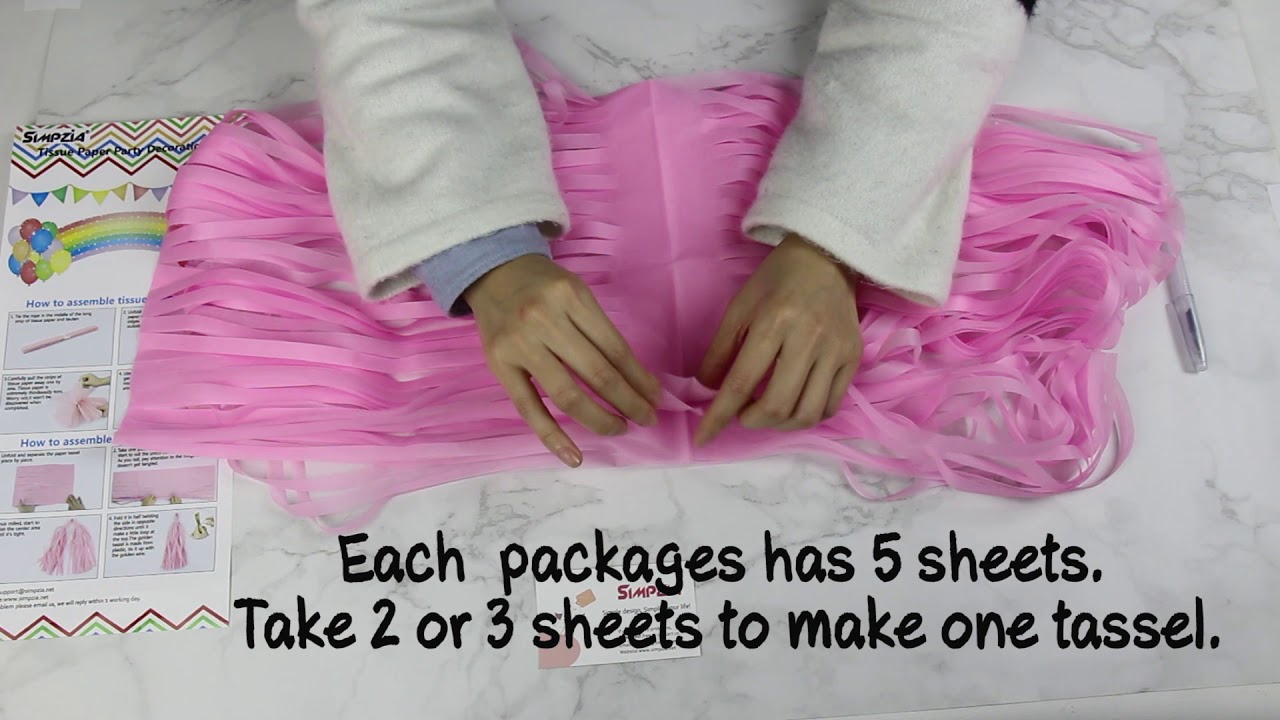 How to Assemble Tissue Paper Tassels