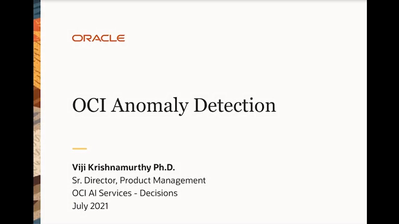 Now Introducing: OCI Anomaly Detection