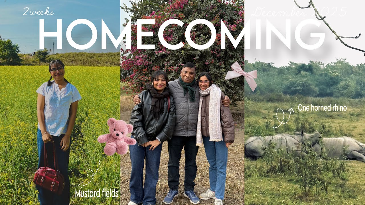WINTER BREAK: Returning Home from JNU and Welcoming a Friend to Northeast India | Travel Vlog 💌 