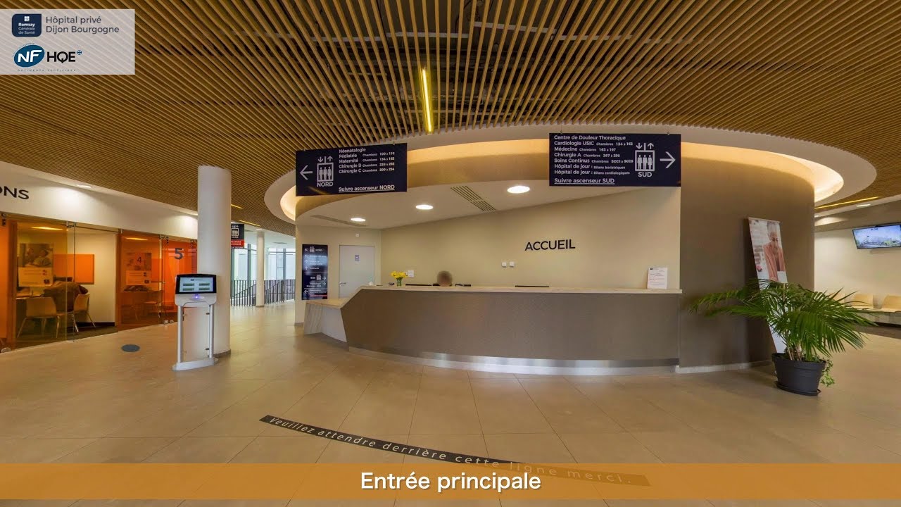 Hôpital privé Dijon Bourgogne : visite virtuelle