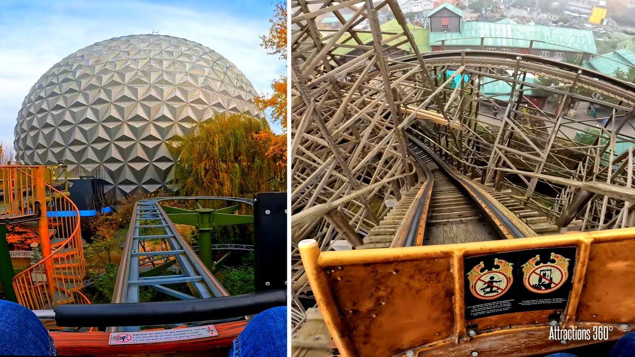 Matterhorn-Blitz Wild Mouse Coaster | Giant Wooden Coaster POV | Europa Park