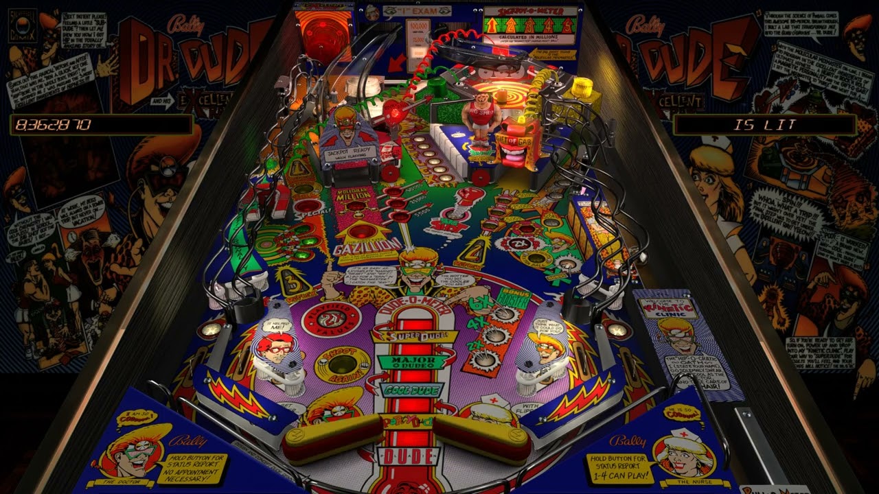 Dr Dude & His Excellent Ray (Bally 1990) 3.0 - wrd1972 - Visual Pinball X / VPX - Gazillion Jackpot!