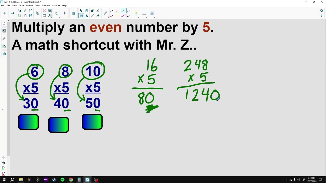 Multiply Even Numbers by 5 (Math Shortcut)