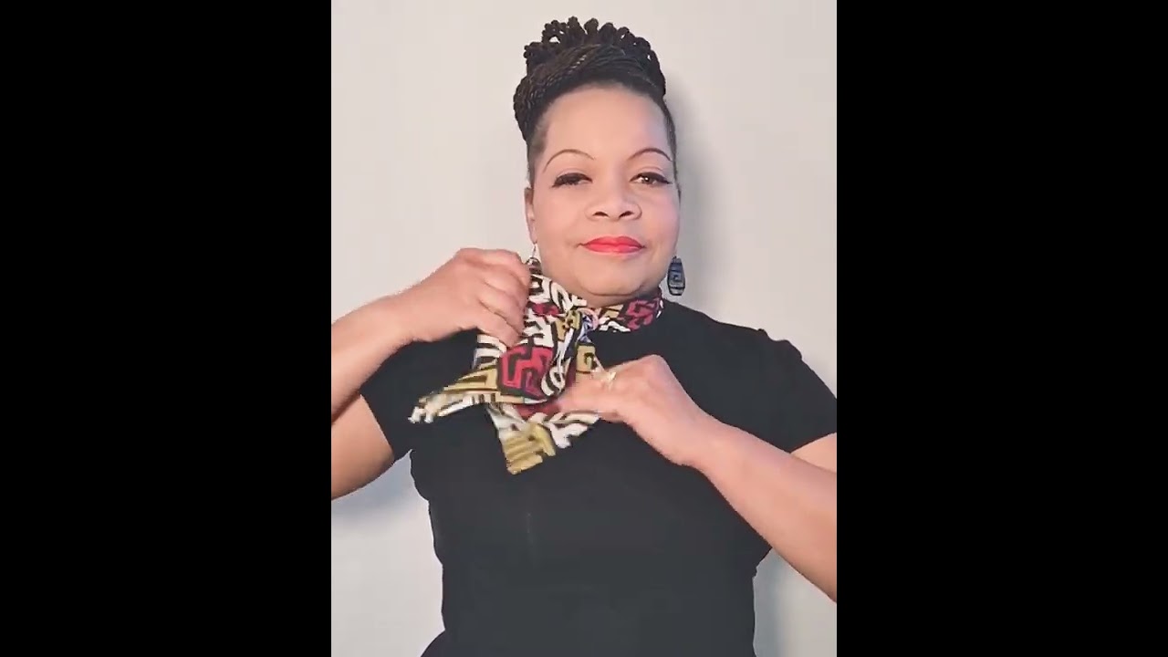 How To Tie an African Print Scarf with a Rubber Band