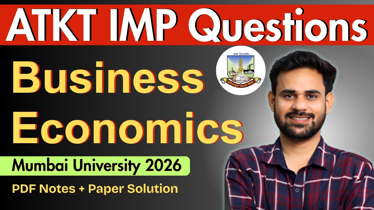 TYBCOM Sem 5 ATKT | Business Economics IMP Questions 2026 | Mumbai University 🔥
