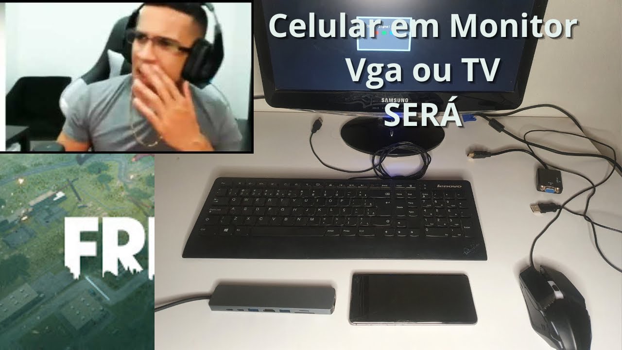 Como Ligar Celular em Monitor VGA ou TV HDMI Mobilador