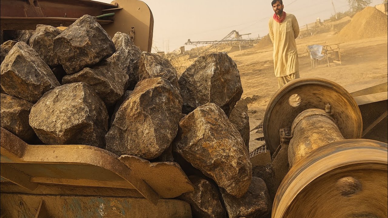 How STONE CRUSHER Works? 🔥 Sand Crushing ASMR - How to CRUSH ROCKS? Heavy Machinery ASMR.