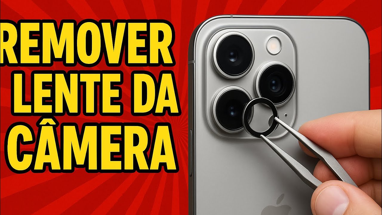 Como Remover Lente da Câmera iPhone 15 Pro Max / 16 Pro Max Toda Linha Apple.