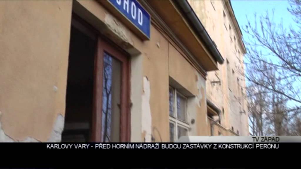 Karlovy Vary: Před horním nádraží budou zastávky z konstrukcí perón (TV Západ)