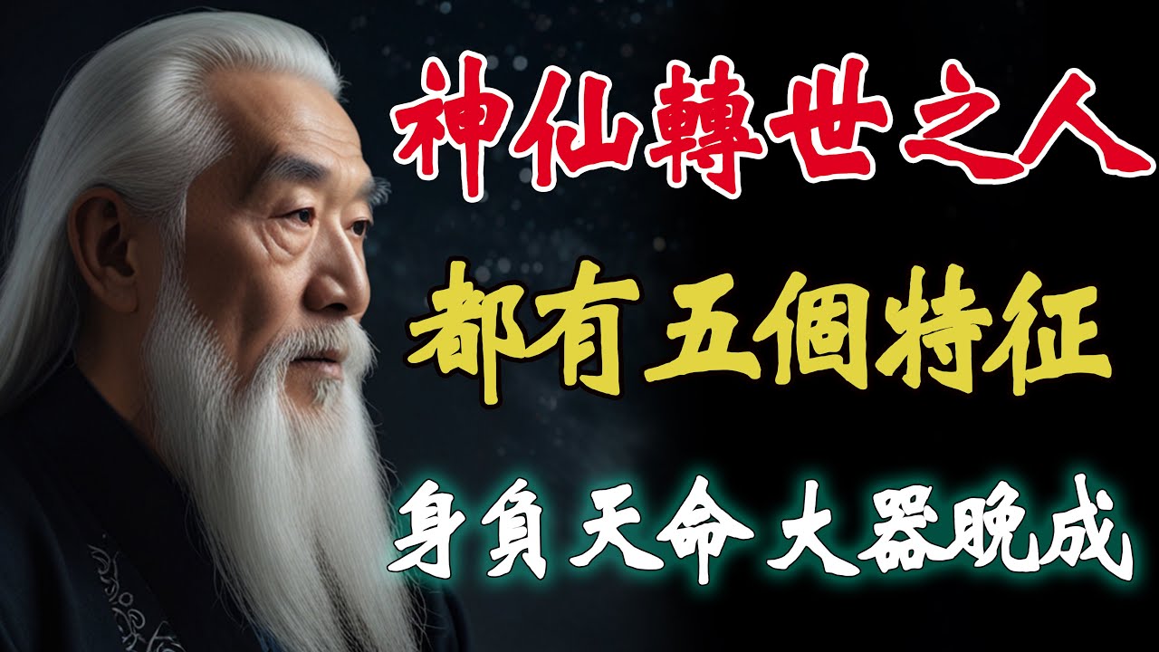 真正神仙轉世之人，都會有這五種特征，身負天命、大器晚成！