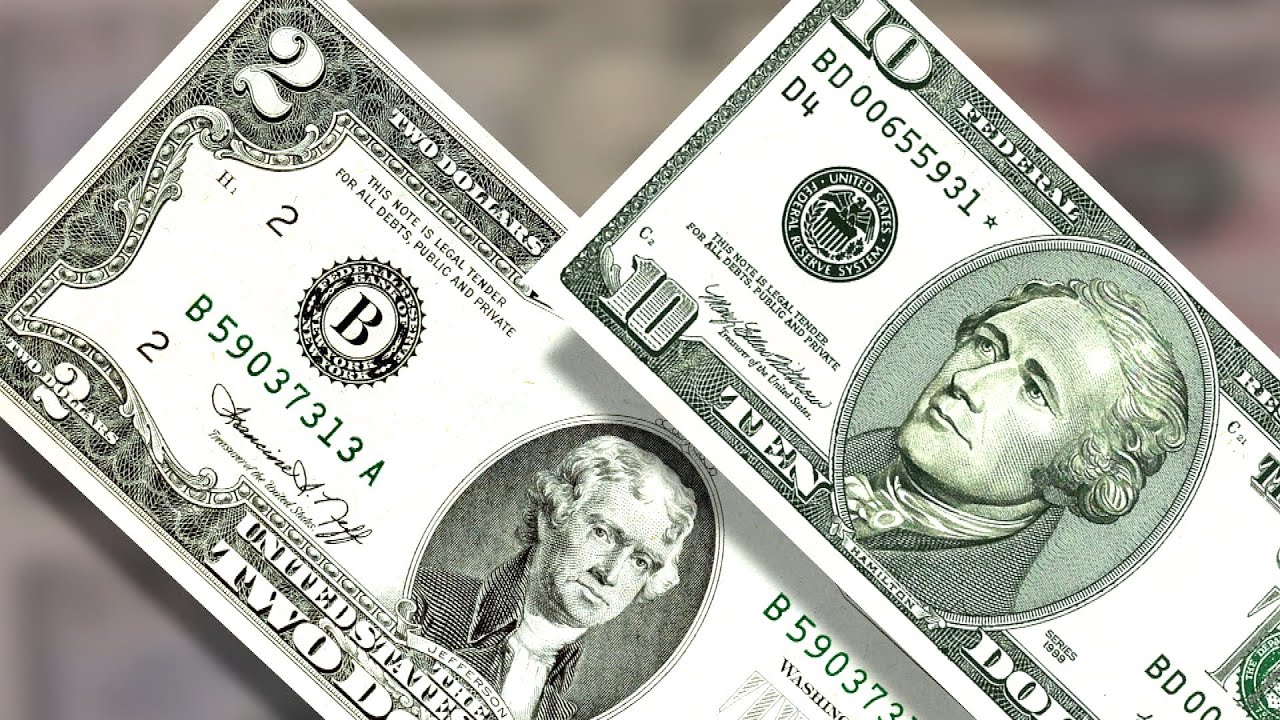How $2 bills compare to $10 bills