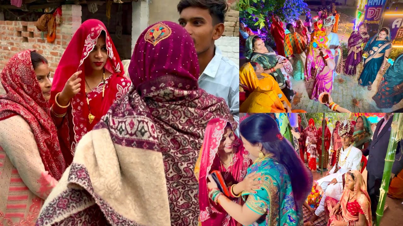 💁‍♀️आज शादी में कौन कौन आया घर🏠/गाजे बाजे के साथ निकल पड़ी देवर जी की बारात🥁#villagemarriage