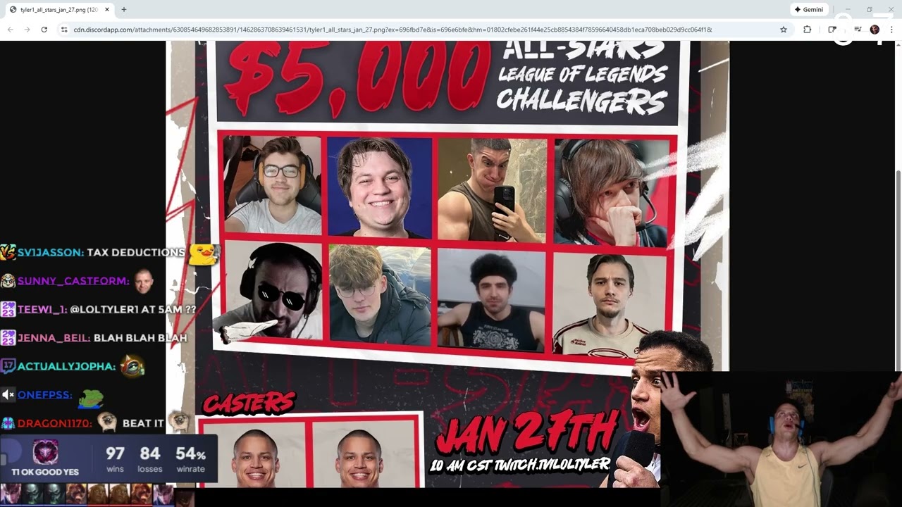 Tyler1 Announces All Star Roster 2026