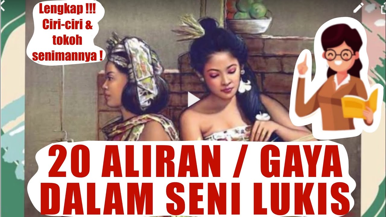 GAYA / ALIRAN DALAM SENI LUKIS , CIRI-CIRI DAN TOKOHNYA || Materi Seni Budaya Kelas 9 Seni Lukis