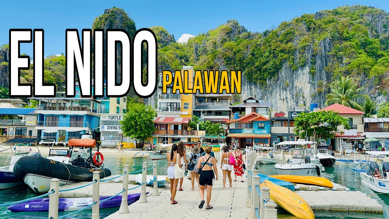 El Nido, Palawan - Walking Tour 2024  | El Nido Town, Philippines