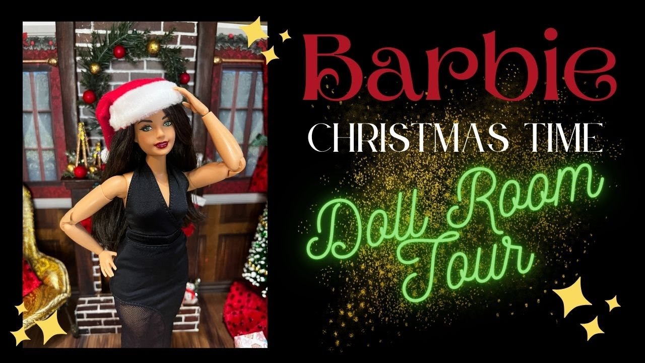 Barbie Christmas Doll Room Tour