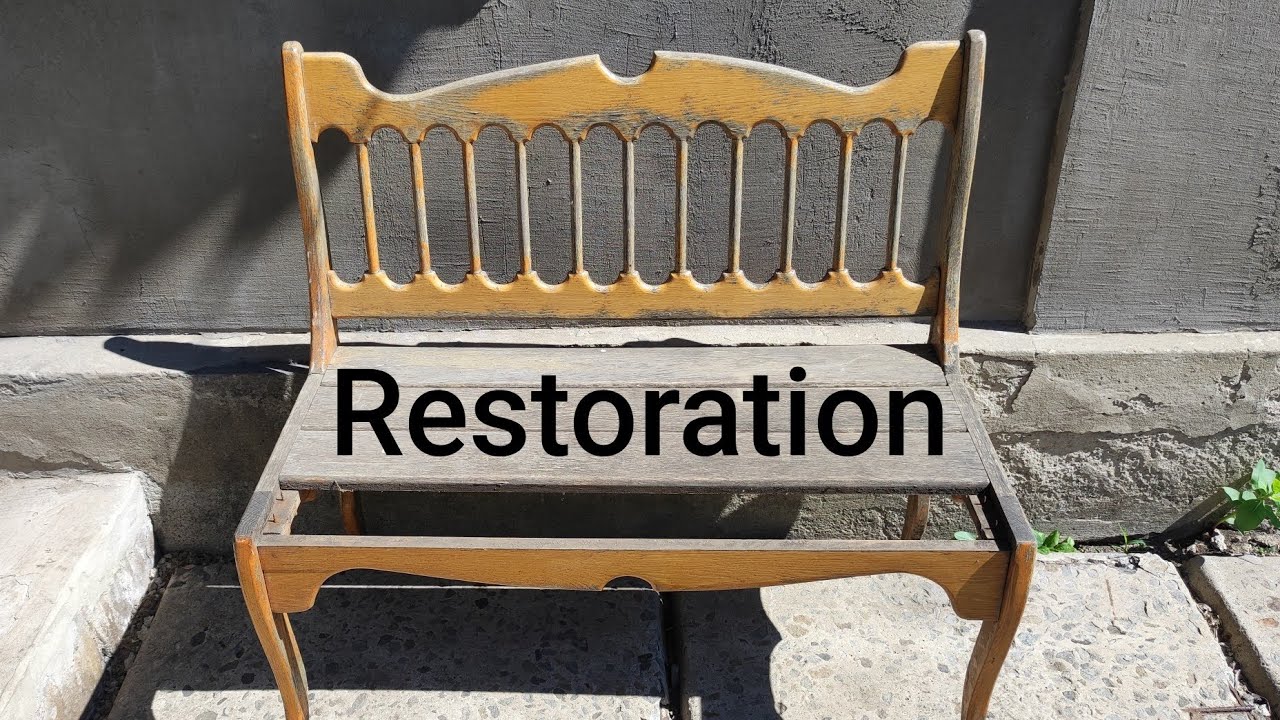 Restoration of oak garden furniture