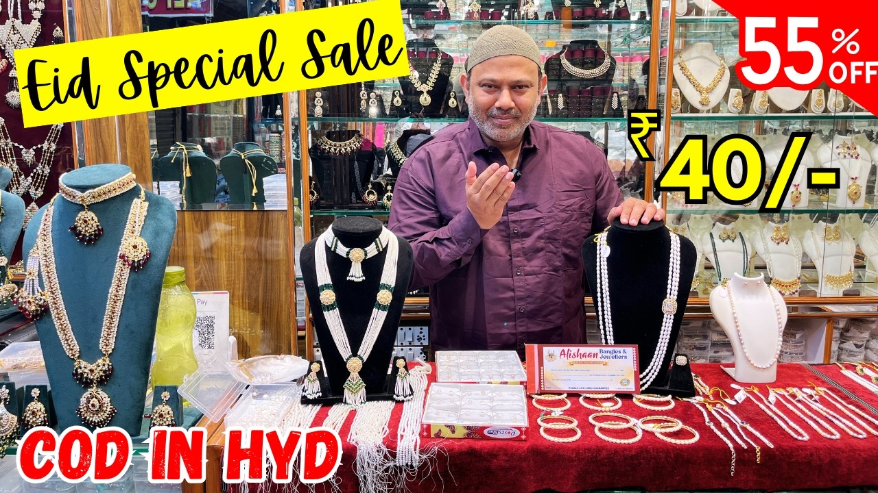 Eid Special Sale ₹40/- Real Pearls Nizami Bridal Jewellery Bangles Manufacturer #charminar | #55%off