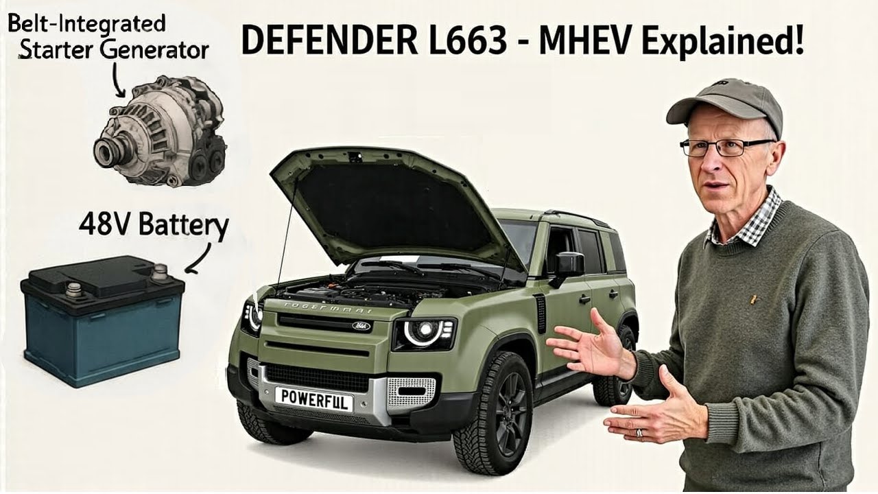 Описание Land Rover Defender L663 Mild Hybrid MHEV: стартер/генератор/преобразователь постоянного...