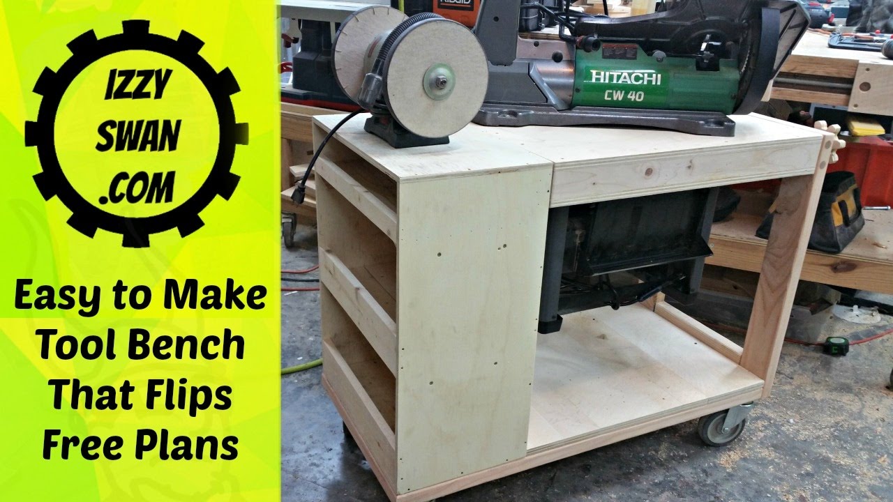 Quick and Easy Tool Bench that flips! (How to Make)