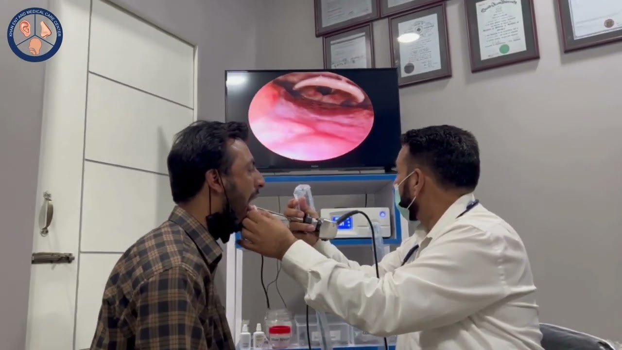 Advanced Throat Examination – Dr. Muhammad Khan at Khan ENT & Medical Care Center