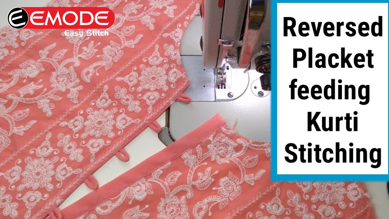 kurti placket stitching/Feeding /malayalam stitching EMODE Malayalam Stitching