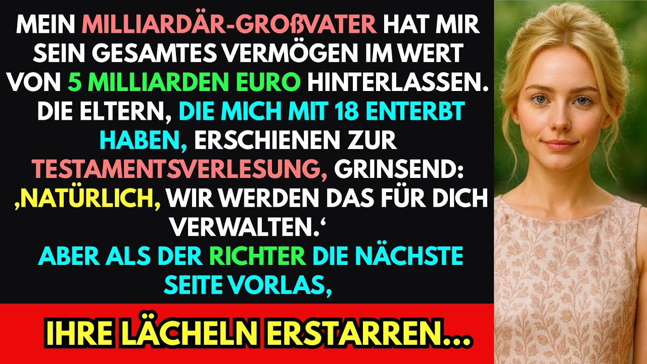 Mein Milliardär-Großvater hat mir sein gesamtes Vermögen im Wert von 5 Mrd. Euro hinterlassen...